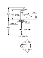 Grohe Eurosmart S egykaros mosdócsaptelep, króm 32467003