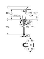 Grohe Eurodisc Cosmopolitan mosdócsaptelep S-Size 3246920E
