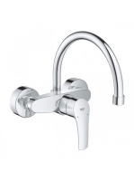 Grohe Eurosmart egykaros konyhai csaptelep, fali szereléssel, elfordítható kifolyóval, króm 32482003