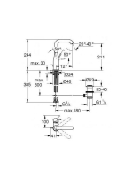 Grohe Essence egykaros mosdócsaptelep L-es méret, króm 32628001