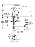 Grohe Essence egykaros mosdócsaptelep L-es méret, szálcsiszolt világos arany 32628GN1