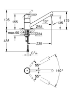 Grohe Concetto mosogató csaptelep 1/2" 32659001