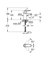 Grohe Eurosmart Cosmopolitan mosdócsaptelep S-Size 32824000
