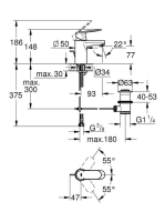 Grohe Eurosmart Cosmopolitan S egykaros mosdócsaptelep leeresztővel, fényes króm 3282500E