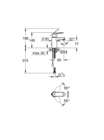 Grohe Eurosmart Cosmopolitan mosdócsaptelep S-Size 3282700E