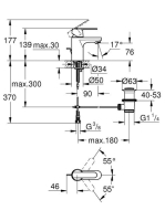 Grohe Get egykaros mosdócsaptelep húzórudas leeresztővel, S-es méret, króm 32883000