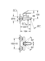 Grohe Get egykaros kádcsaptelep zuhanyváltóval, króm 32887000