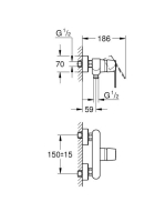 Grohe Get egykaros fali zuhanycsaptelep, króm 32888000