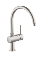 Grohe Minta egykaros konyhai csaptelep elfordítható kifolyóval, rozsdamentes acél hatású 32917DC0