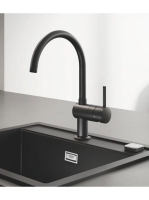 Grohe Minta egykaros konyhai csaptelep elfordítható kifolyóval, bársony fekete 32917KS0