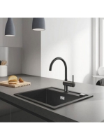 Grohe Minta egykaros konyhai csaptelep elfordítható kifolyóval, bársony fekete 32917KS0
