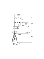 Grohe Minta mosogató csaptelep króm 32918000