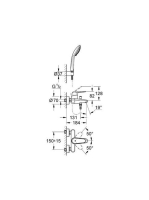 Grohe Eurodisc Cosmopolitan kádcsaptelep, zuhanyszettel 33395002