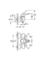 Grohe Eurostyle króm zuhanycsaptelep 33590003