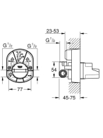 Grohe univerzális falba építhető test egykaros zuhanycsaptelephez 33962000