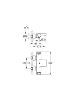 Grohe Grohtherm 2000 termosztátos kádcsaptelep Waterfall kifolyóval, króm 34174001