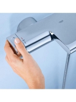 Grohe Grohtherm 2000 termosztátos kádcsaptelep Waterfall kifolyóval, króm 34174001