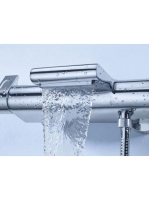 Grohe Grohtherm 2000 termosztátos kádcsaptelep Waterfall kifolyóval, zuhanypolccal, króm 34464001