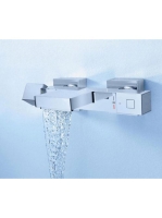 Grohe Grohtherm Cube termosztátos kádcsaptelep Waterfall kifolyással, króm 34497000