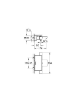 Grohe Grohtherm Cube termosztátos kádcsaptelep Waterfall kifolyással és zuhanypolccal, króm 34502000