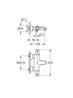 Grohe Grohtherm Special termosztátos kádcsaptelep, króm 34665000