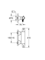 Grohe Grohtherm Special termosztátos csaptelep, króm 34666000