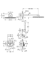 Grohe SmartControl teljes, falon belüli zuhanyrendszer szett 34709000