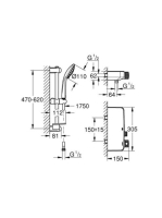 Grohe Grohtherm SmartControl termosztátos zuhanycsaptelep zuhanyszettel, króm 34720000
