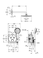 Grohe Grohtherm SmartControl teljes zuhanyrendszer szett, króm 34743000