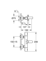 Grohe Grohtherm 800 Cosmopolitan termosztátos kádcsaptelep, króm 34766000