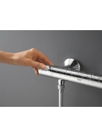 Grohe Precision Flow termosztátos zuhanycsaptelep beépített elzárószeleppel, króm 34840000