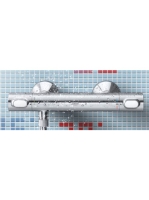 Grohe Precision Flow termosztátos zuhanycsaptelep beépített elzárószeleppel, króm 34840000