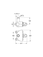 Grohe Grohtherm XL termosztátos keverőszelep, 1" króm 35085000