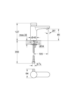 Grohe Eurosmart Cosmopolitan S önelzáró, keverős mosdócsaptelep 36317000