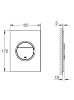 Grohe Nova Cosmopolitan S nyomólap, rozsdamentes acél hatású 37601DC0