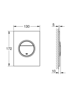 Grohe Nova Cosmopolitan S nyomólap, alpin fehér 37601SH0