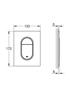 Grohe Arena Cosmopolitan S nyomólap 130x172 mm, króm 37624000