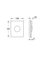 Grohe Skate nyomólap, rozsdamentes acél 38445SD0