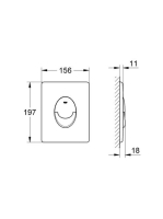 Grohe Skate Air nyomólap, fantom fekete 38505KF0