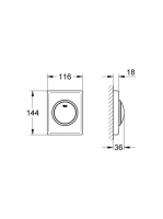 Grohe Skate nyomólap, matt króm 38595P00