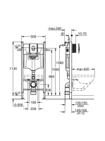 Grohe Rapid SL 3 az 1-ben WC szett tartállyal, króm nyomólappal, rögzítőidommal 38745001