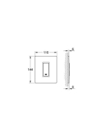 Grohe Skate Cosmopolitan nyomólap bársony fekete/króm 38846KS0