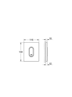 Grohe Arena Cosmopolitan vizelde nyomólap, króm 38857000