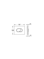 Grohe Arena Cosmopolitan nyomólap fekvő kivitel, matt króm 38858P00