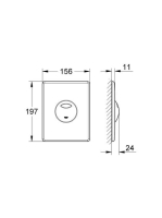 Grohe Skate nyomólap, rozsdamentes acél 38862SD0