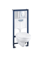 Grohe Bau Ceramic fali WC - Beépíthető WC tartállyal Szettben 39192000 - szerelőelem,WC csésze, ülőke, króm nyomólap