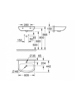 Grohe Bau Ceramic mosdó 609x442 mm, alpin fehér 39421000