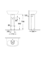 Grohe Bau Ceramic mosdóláb rögzítővel, alpin fehér 39425000