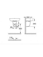 Grohe Bau Ceramic szifon takaró, alpin fehér 39426000