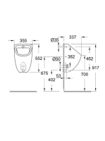 Grohe Bau Ceramic vizelde hátsó bekötéssel, alpin fehér 39438000
